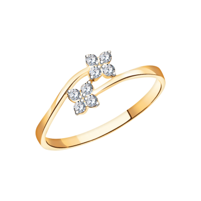 Кольцо 585, Фианит