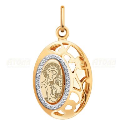 Икона Золото 585, Фианит