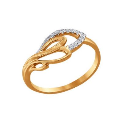 Кольцо Золото 585, Фианит